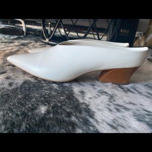 Zara white backless mules